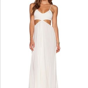 Indah Innocence Cutaway Maxi Dress White